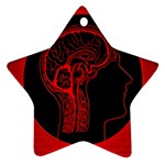 Artificial Intelligence Brain Think Star Ornament (Two Sides) Front