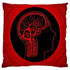 Artificial Intelligence Brain Think Large Cushion Case (two Sides) by pakminggu