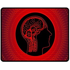 Artificial Intelligence Brain Think Two Sides Fleece Blanket (medium) by pakminggu