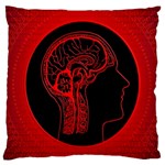 Artificial Intelligence Brain Think Large Premium Plush Fleece Cushion Case (One Side) Front