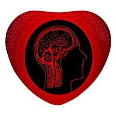 Artificial Intelligence Brain Think Heart Glass Fridge Magnet (4 Pack) by pakminggu