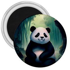 Animal Panda Forest Tree Natural 3  Magnets