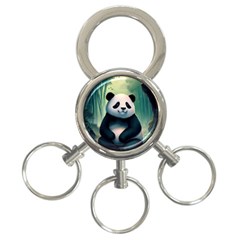 Animal Panda Forest Tree Natural 3-ring Key Chain by pakminggu