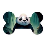 Animal Panda Forest Tree Natural Dog Tag Bone (One Side) Front