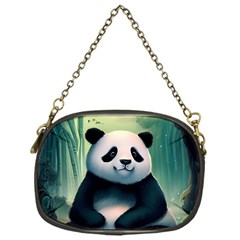 Animal Panda Forest Tree Natural Chain Purse (One Side)