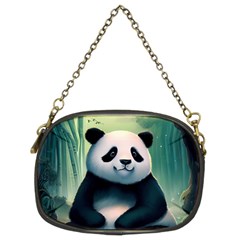 Animal Panda Forest Tree Natural Chain Purse (Two Sides)