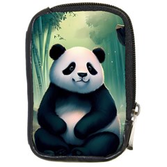 Animal Panda Forest Tree Natural Compact Camera Leather Case