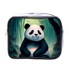 Animal Panda Forest Tree Natural Mini Toiletries Bag (One Side)