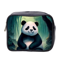 Animal Panda Forest Tree Natural Mini Toiletries Bag (Two Sides)