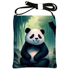 Animal Panda Forest Tree Natural Shoulder Sling Bag