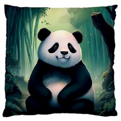 Animal Panda Forest Tree Natural Large Cushion Case (two Sides)