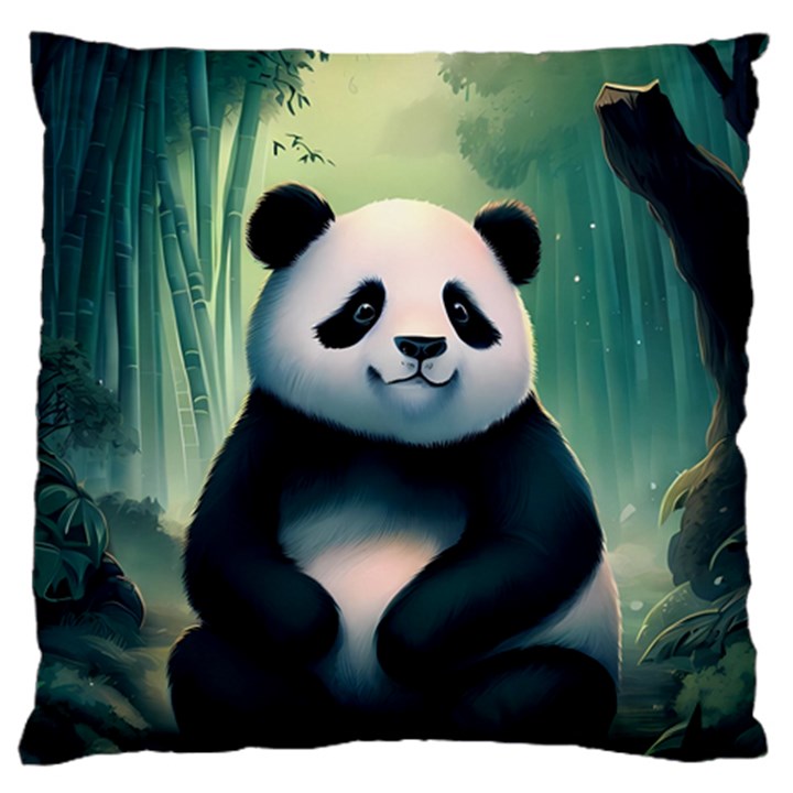 Animal Panda Forest Tree Natural Large Cushion Case (Two Sides)