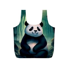 Animal Panda Forest Tree Natural Full Print Recycle Bag (S)