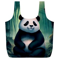 Animal Panda Forest Tree Natural Full Print Recycle Bag (XL)