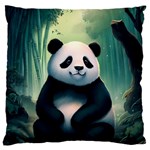 Animal Panda Forest Tree Natural Standard Premium Plush Fleece Cushion Case (One Side) Front