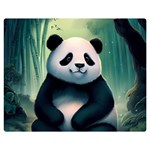 Animal Panda Forest Tree Natural Two Sides Premium Plush Fleece Blanket (Medium) 60 x50  Blanket Back