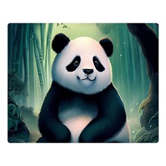 Animal Panda Forest Tree Natural Two Sides Premium Plush Fleece Blanket (large) by pakminggu