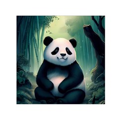 Animal Panda Forest Tree Natural Square Satin Scarf (30  x 30 )