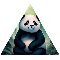 Animal Panda Forest Tree Natural Wooden Puzzle Triangle by pakminggu