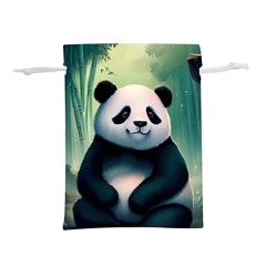 Animal Panda Forest Tree Natural Lightweight Drawstring Pouch (M)