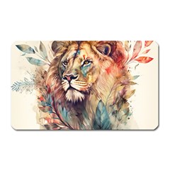 Lion Africa African Art Magnet (rectangular) by pakminggu