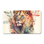 Lion Africa African Art Magnet (Rectangular) Front