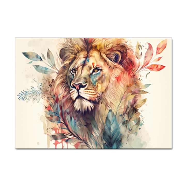 Lion Africa African Art Sticker A4 (10 pack)