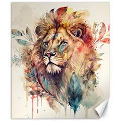 Lion Africa African Art Canvas 8  X 10  by pakminggu