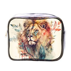 Lion Africa African Art Mini Toiletries Bag (one Side) by pakminggu