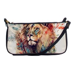 Lion Africa African Art Shoulder Clutch Bag by pakminggu