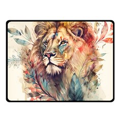 Lion Africa African Art Fleece Blanket (small) by pakminggu