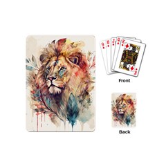 Lion Africa African Art Playing Cards Single Design (mini) by pakminggu