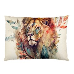 Lion Africa African Art Pillow Case (two Sides) by pakminggu