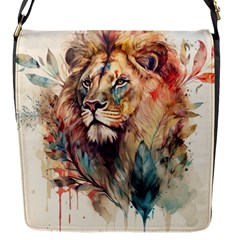 Lion Africa African Art Flap Closure Messenger Bag (s) by pakminggu