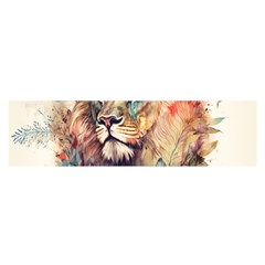 Lion Africa African Art Oblong Satin Scarf (16  X 60 ) by pakminggu