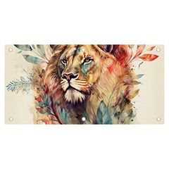 Lion Africa African Art Banner And Sign 6  X 3  by pakminggu