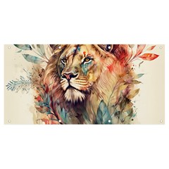 Lion Africa African Art Banner And Sign 8  X 4  by pakminggu