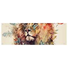 Lion Africa African Art Banner And Sign 9  X 3  by pakminggu