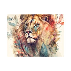 Lion Africa African Art Premium Plush Fleece Blanket (mini)