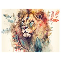 Lion Africa African Art Premium Plush Fleece Blanket (extra Small) by pakminggu