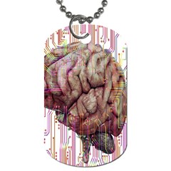 Brain Think Neurons Circuit Dog Tag (one Side) by pakminggu