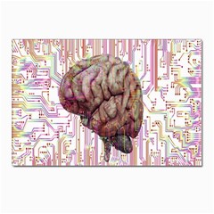 Brain Think Neurons Circuit Postcards 5  X 7  (pkg Of 10) by pakminggu