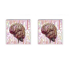 Brain Think Neurons Circuit Cufflinks (square) by pakminggu