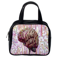 Brain Think Neurons Circuit Classic Handbag (one Side) by pakminggu