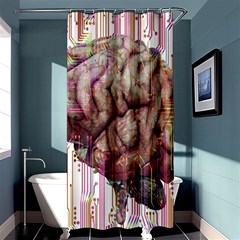 Brain Think Neurons Circuit Shower Curtain 36  X 72  (stall)  by pakminggu