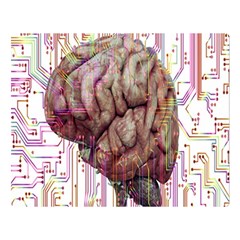 Brain Think Neurons Circuit Two Sides Premium Plush Fleece Blanket (large) by pakminggu