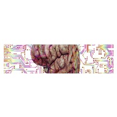 Brain Think Neurons Circuit Oblong Satin Scarf (16  X 60 ) by pakminggu