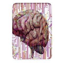 Brain Think Neurons Circuit Rectangular Glass Fridge Magnet (4 Pack) by pakminggu