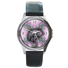 Tourette Syndrome Epilepsy Brain Round Metal Watch by pakminggu