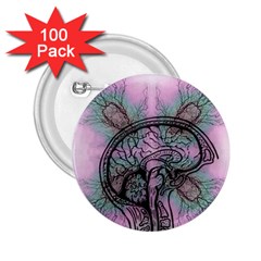 Tourette Syndrome Epilepsy Brain 2 25  Buttons (100 Pack)  by pakminggu